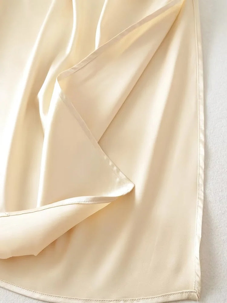 Solid Color Summer Sexy Strap A Line Side Split Dress