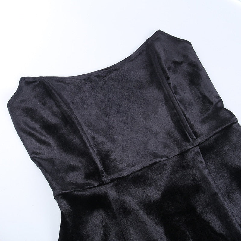 Summer Women Long Puff Sleeve One Shoulder Mini Backless Dress