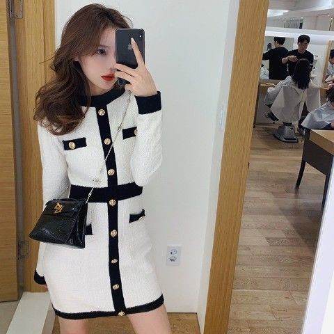 Elegant Knitted Body-con Dress
