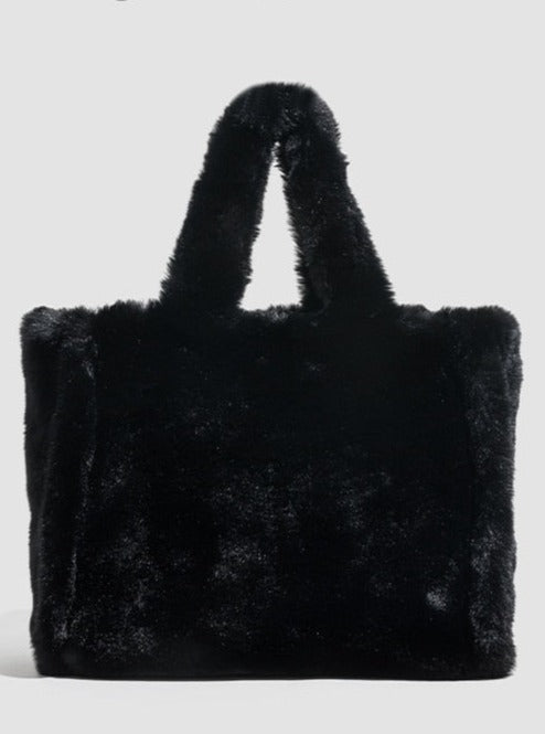 Faux Fur Fluffy Soft Plush Shopper Bag