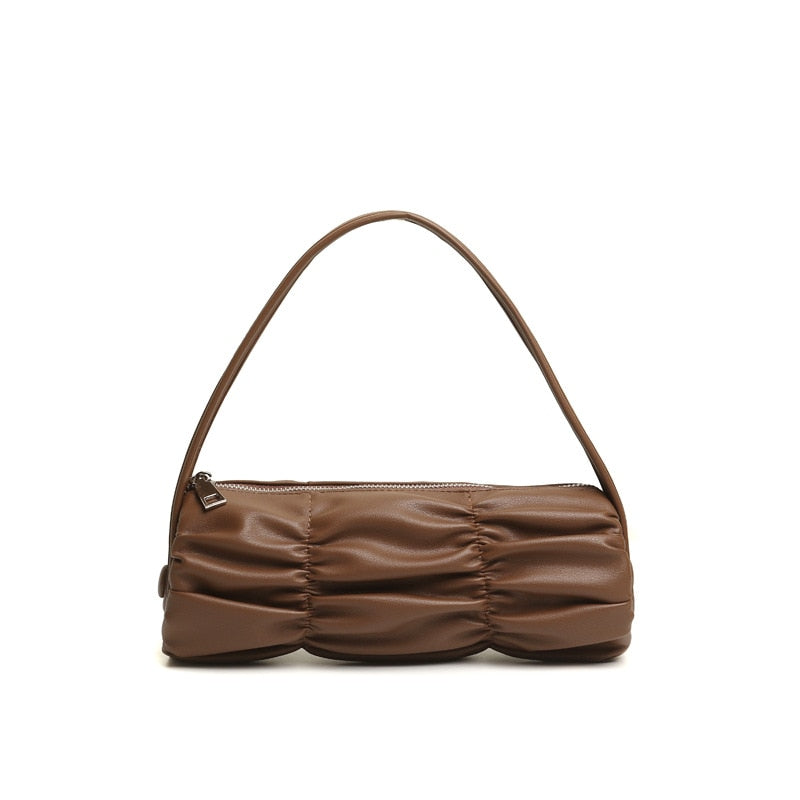 Genuine Leather Texture Underarm Purse