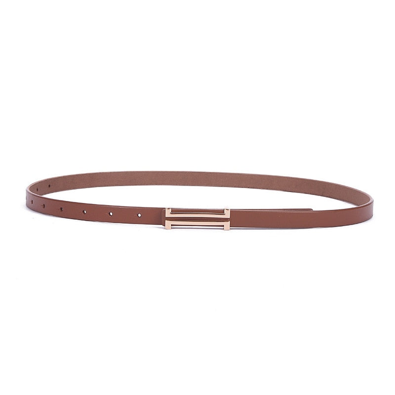 Genuine leather Simple Design Decoration Thin Belt