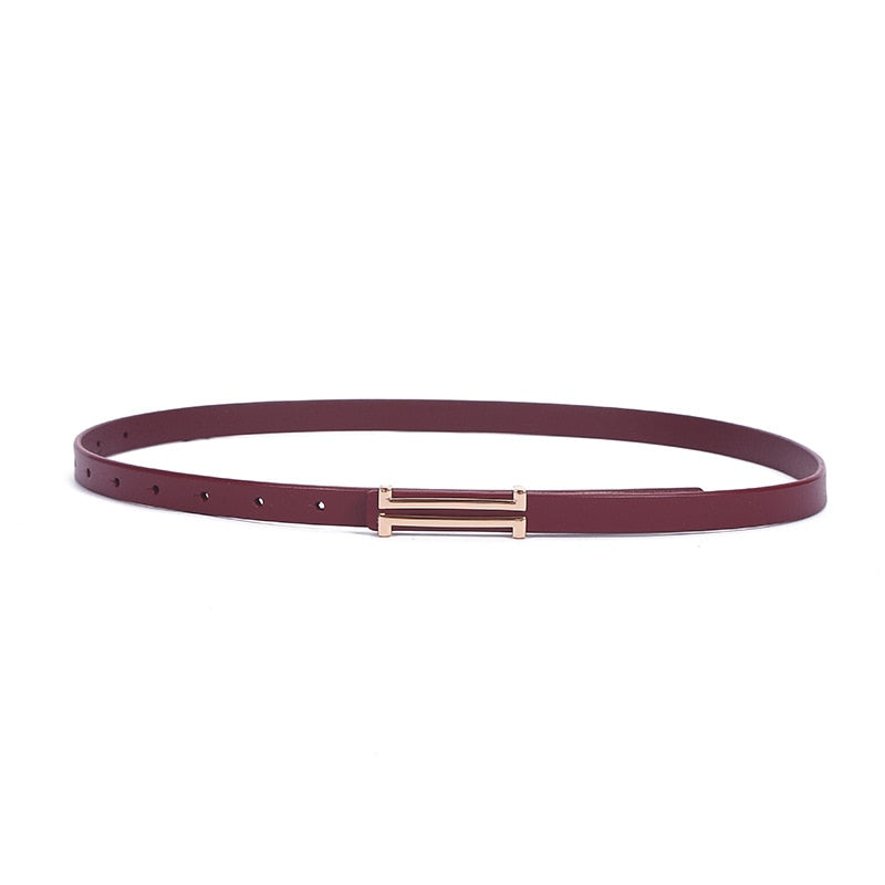 Genuine leather Simple Design Decoration Thin Belt