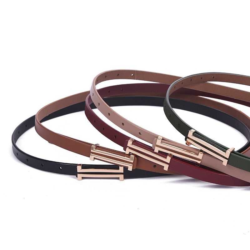 Genuine leather Simple Design Decoration Thin Belt