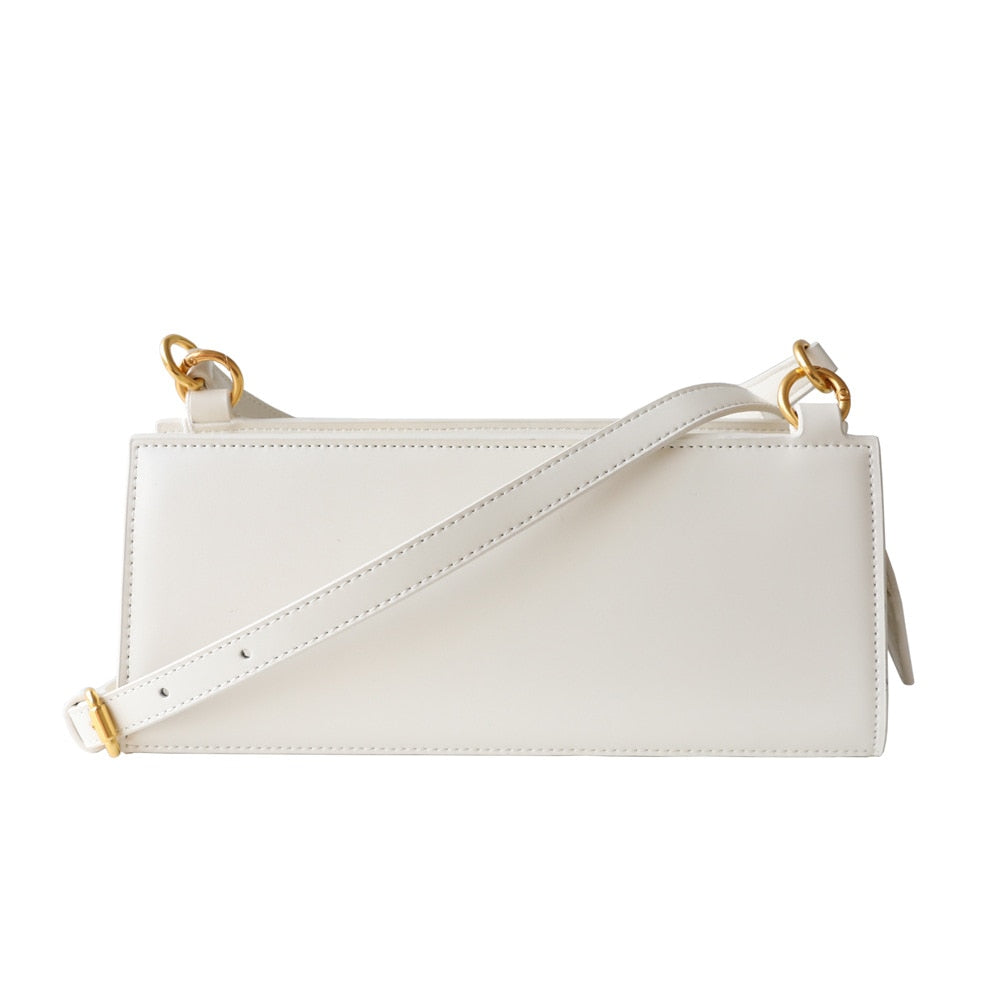 Baguette Vintage Shoulder Genuine Leather Handbag