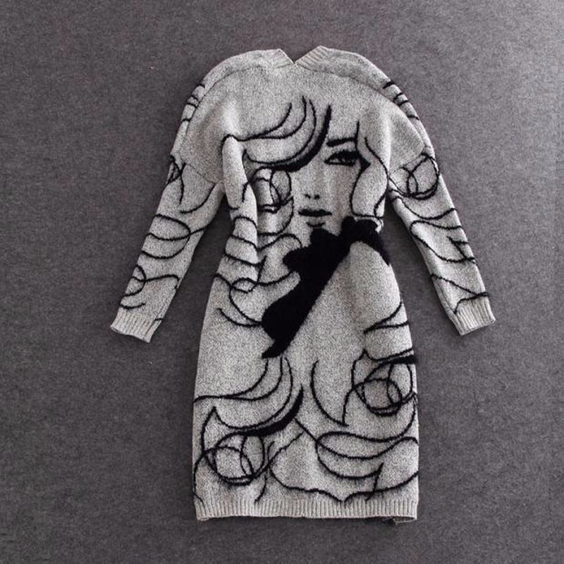 VIVIANNA Batwing Sleeve Knitted Long Sweater Trench Cardigan
