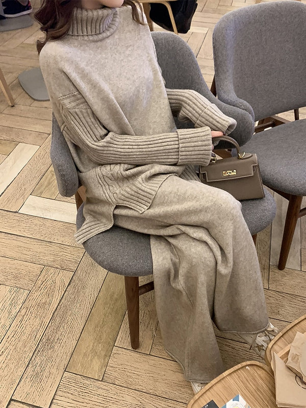 Turtleneck Sweater Pullovers Pants 