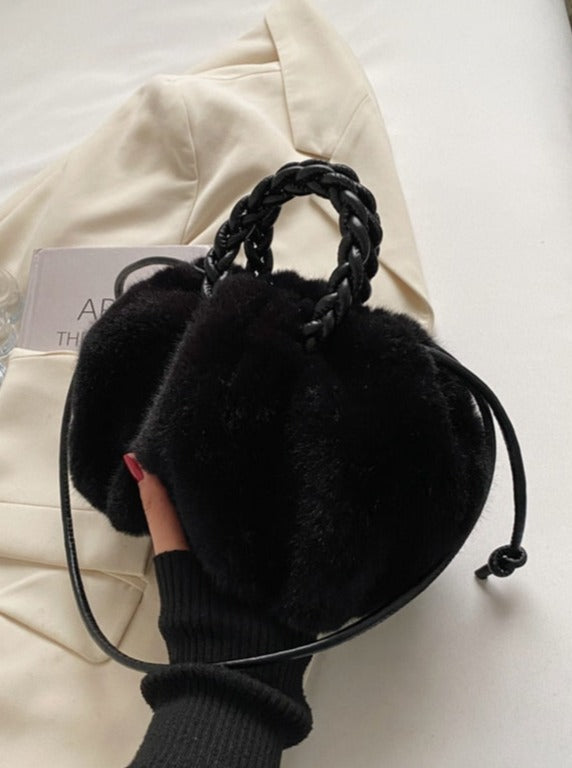 Cutie Winter Plush Shoulder Texture Bag