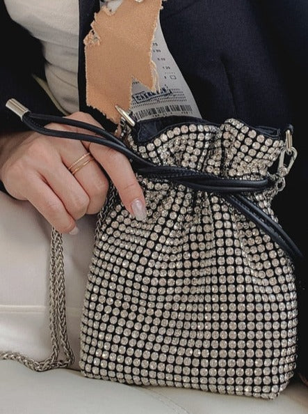 Rhinestones Evening bag silver Crystal Bag