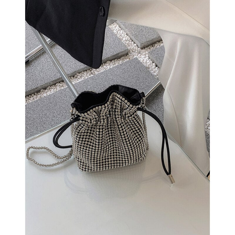Rhinestones Evening bag silver Crystal Bag