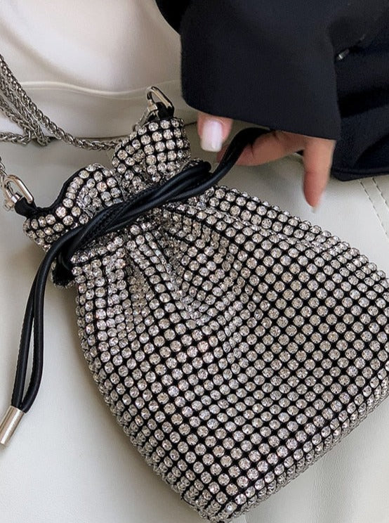 Rhinestones Evening bag silver Crystal Bag