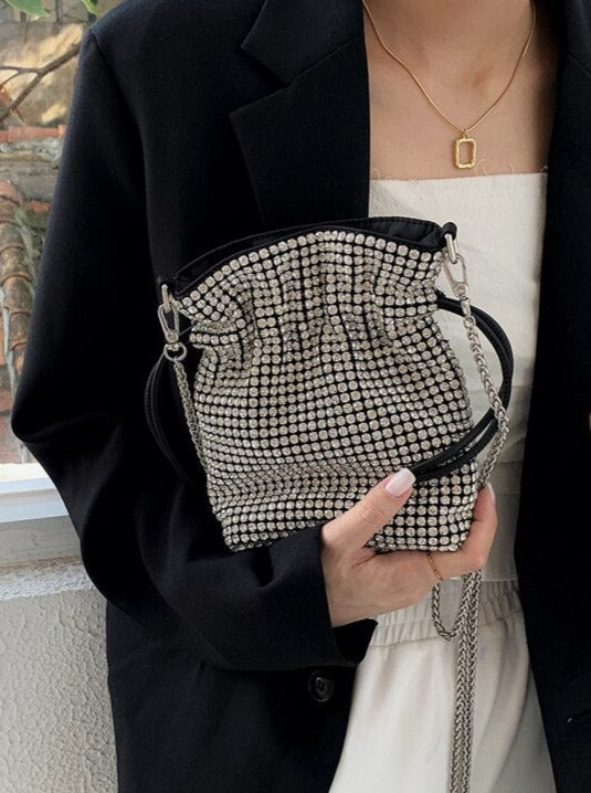 Rhinestones Evening bag silver Crystal Bag