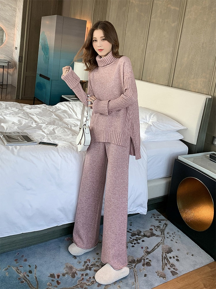 Turtleneck Sweater Pullovers Pants 