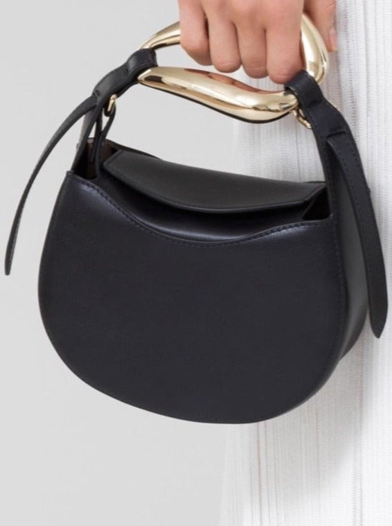 Apple Shape Genuine Leather Chains Crossbody Bag