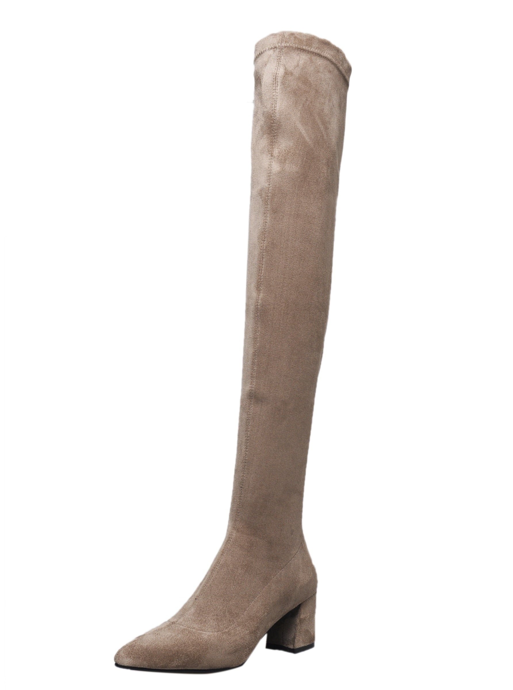 Genuine Suede Leather Over The Knee Boots
