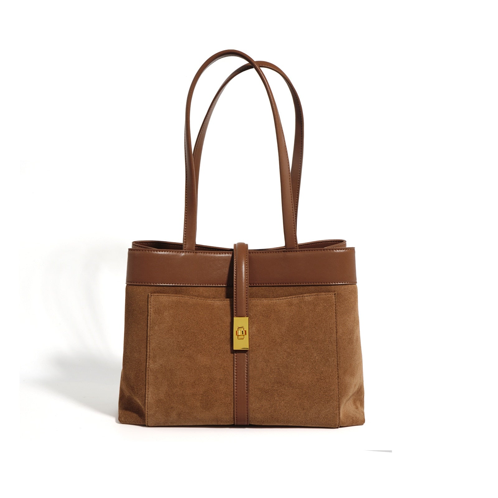 Office-Lady Genuine Leather Large Capacity Shoulder Bag