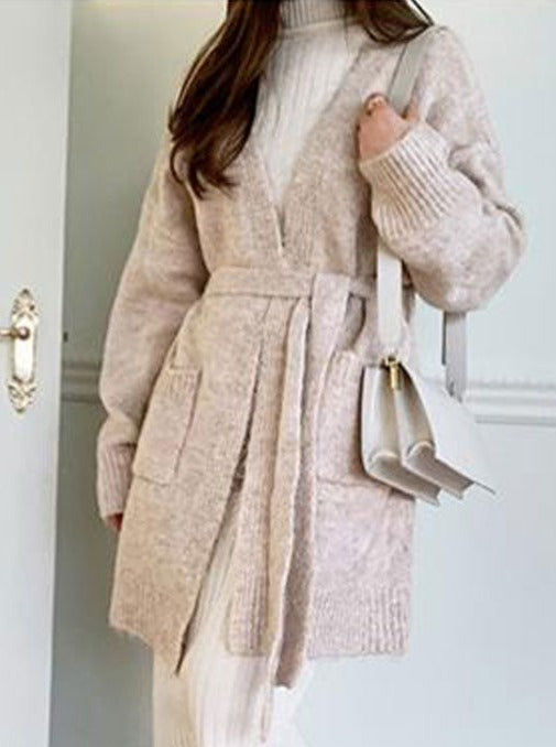 Long Loose Simple Sweater Coat