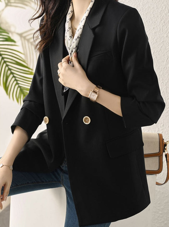 Fairy lady double-breasted suit blazer