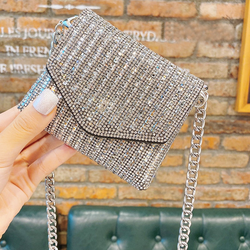 Shining Moon Evening Crystal mini Purse