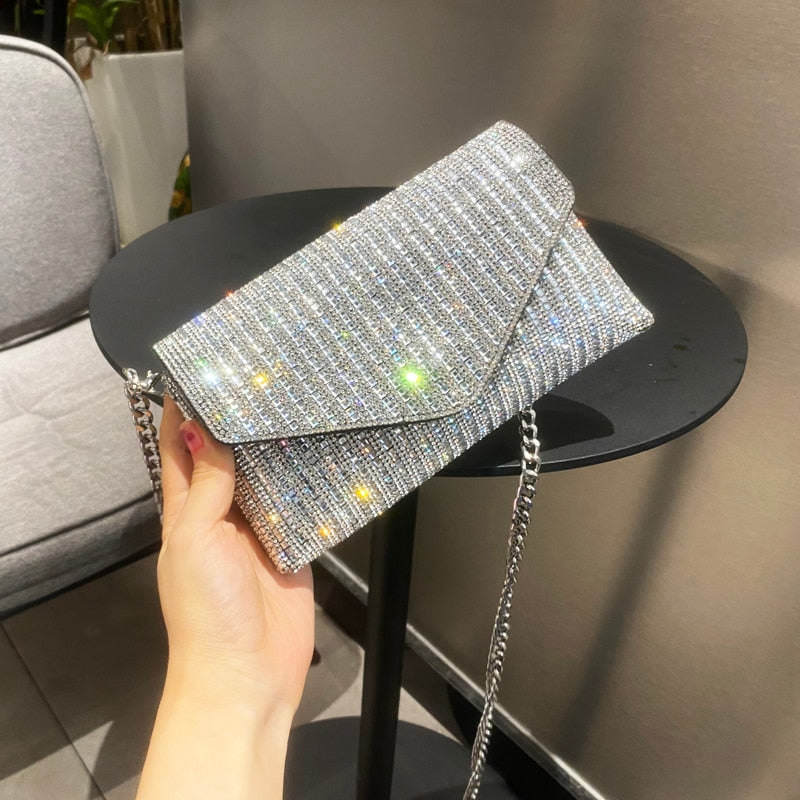 Shining Moon Evening Crystal mini Purse
