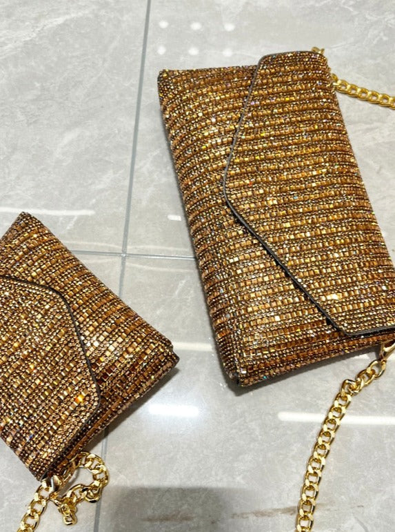 Shining Moon Evening Crystal mini Purse