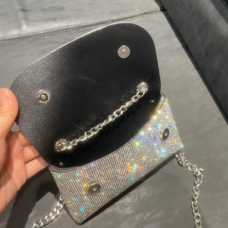Shining Moon Evening Crystal mini Purse
