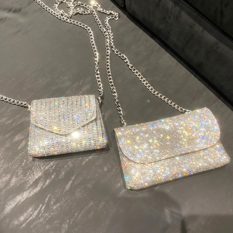 Shining Moon Evening Crystal mini Purse