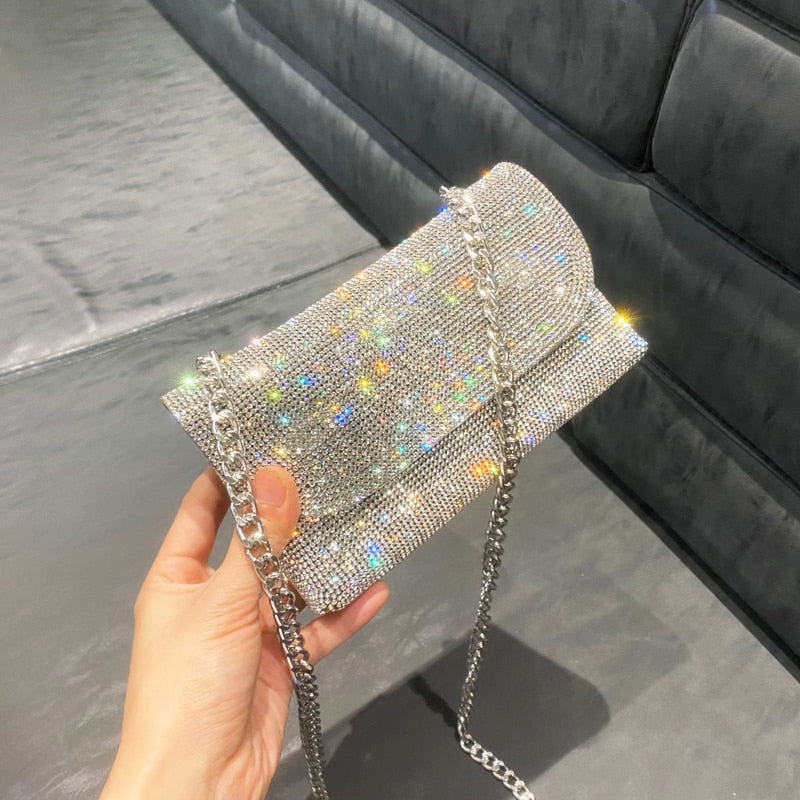 Shining Moon Evening Crystal mini Purse