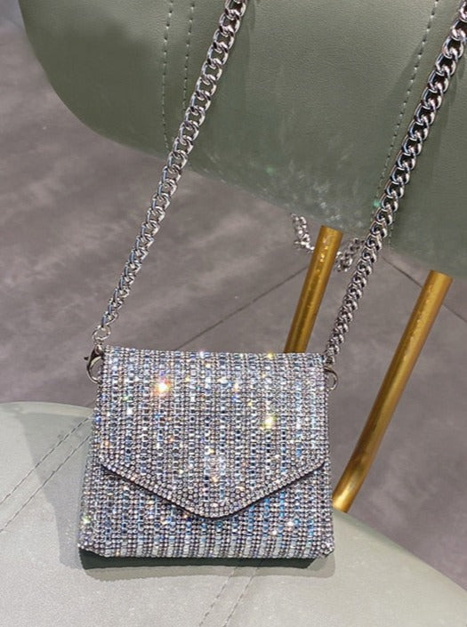 Shining Moon Evening Crystal mini Purse