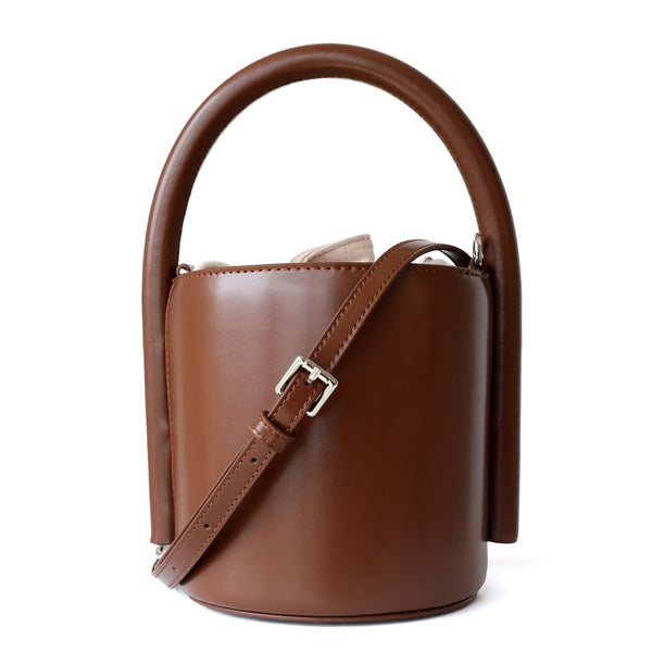 Round Bucket Messenger Shoulder Bag
