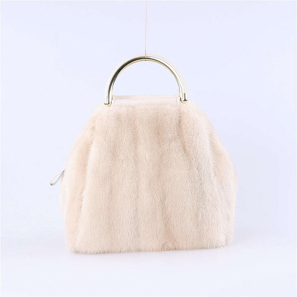 Plush Bag Real Mink Fur Bag