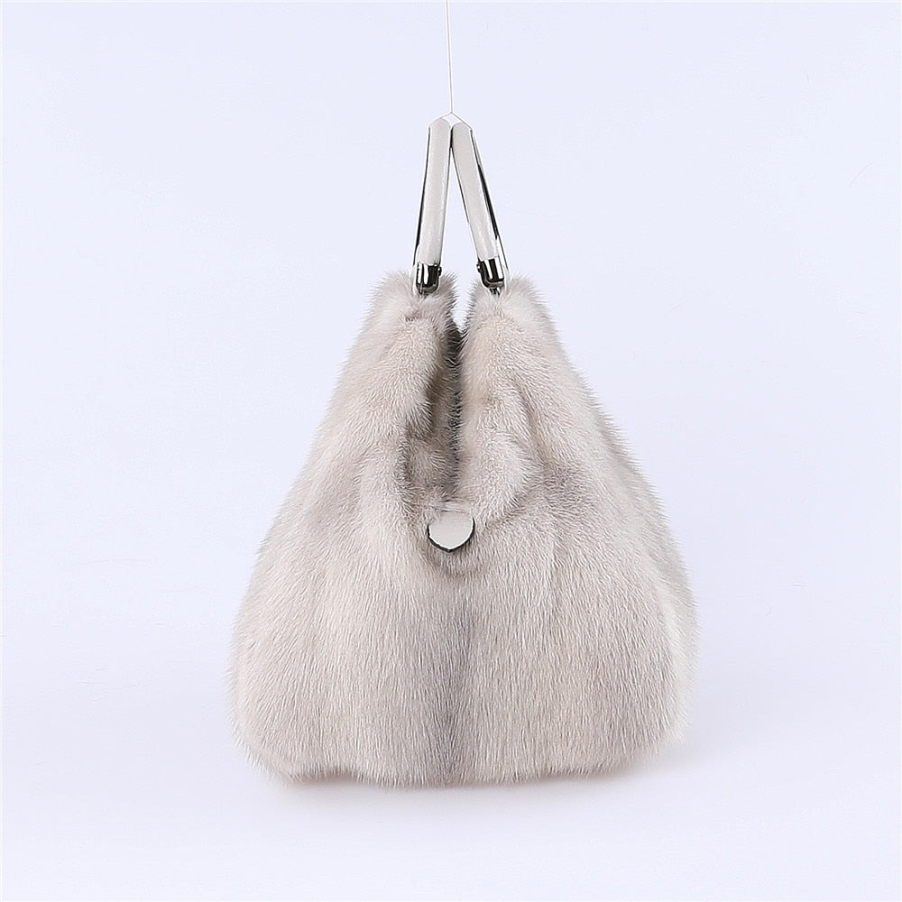 Plush Bag Real Mink Fur Bag