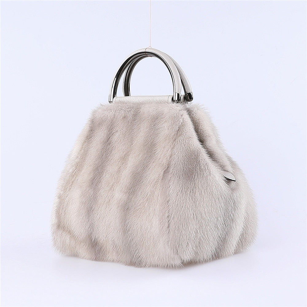 Plush Bag Real Mink Fur Bag
