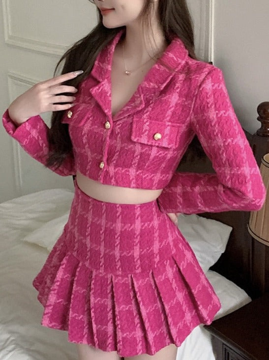 Cutie Woolen Skirt Set