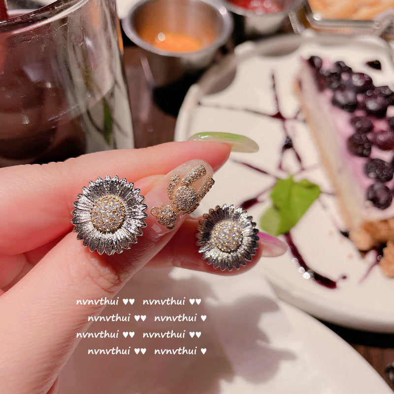 Treasure Zircon Lava Metal Bracelet Earrings Medieval