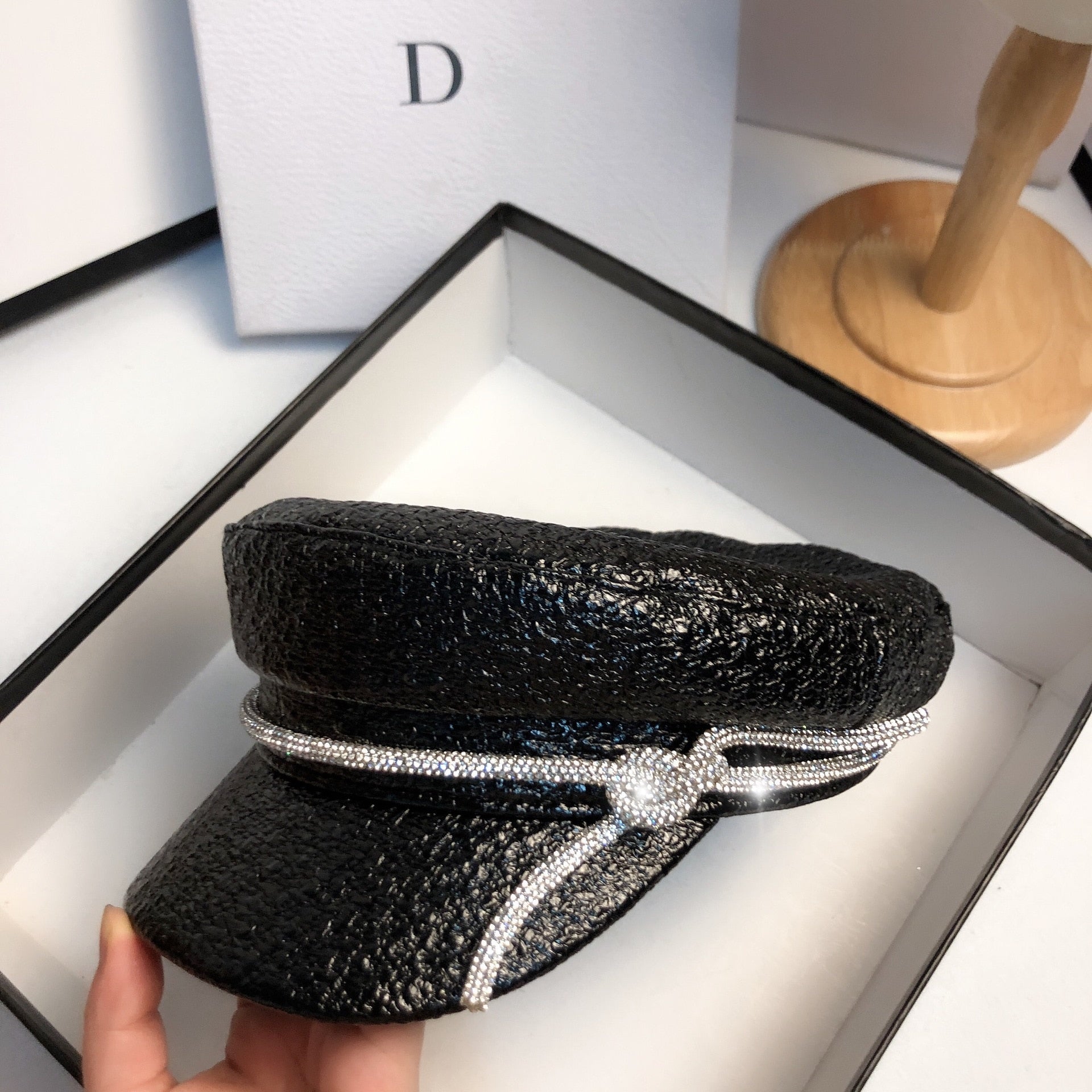 Pu Leather British Style Military Hat