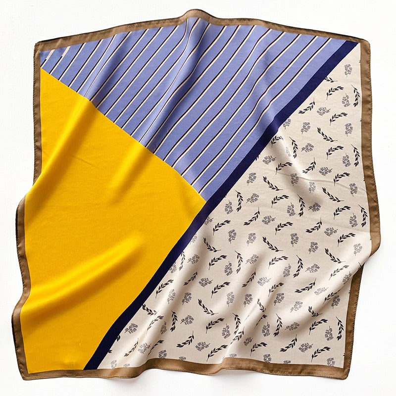 Lux Print Silk Square Scarf