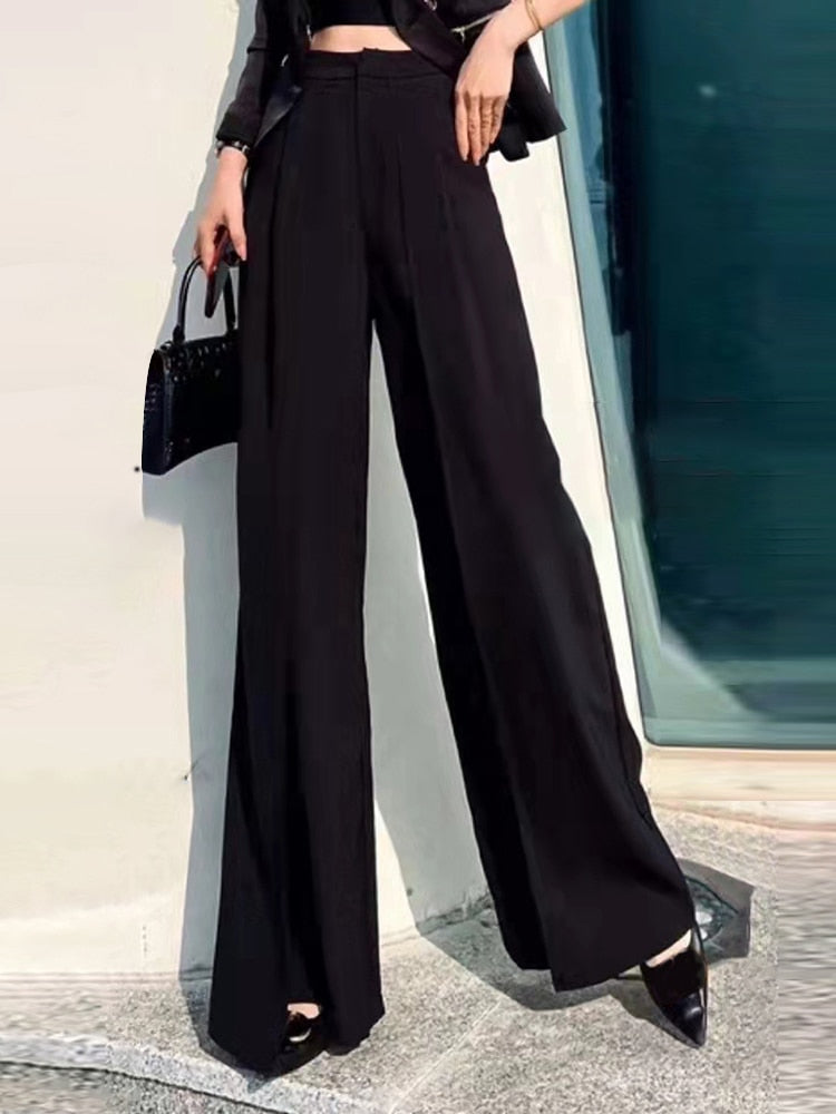 Women High Waist Loose Wide Leg Pants
