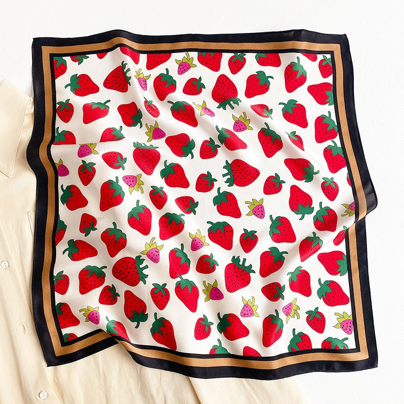 Lux Print Silk Square Scarf