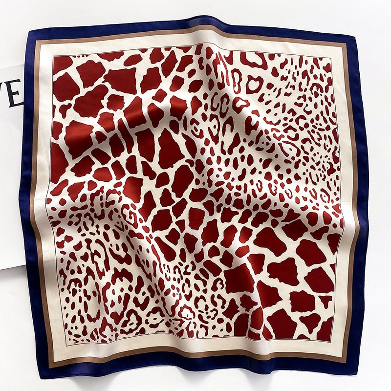 Lux Print Silk Square Scarf
