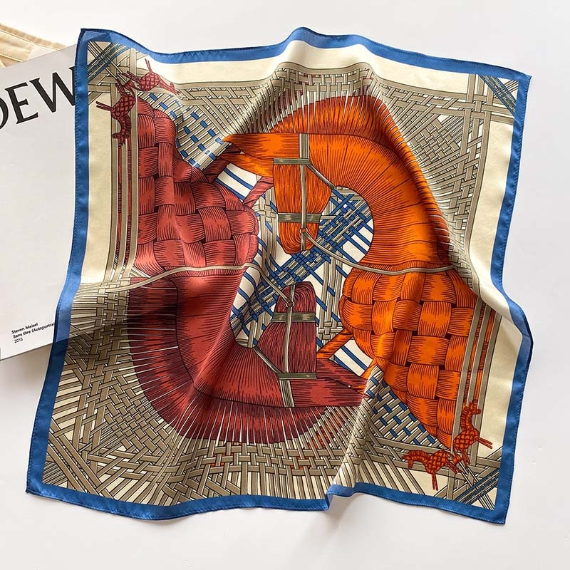Lux Print Silk Square Scarf