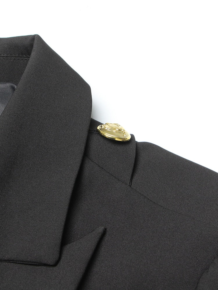 Asymmetrical Backless Solid Blazers