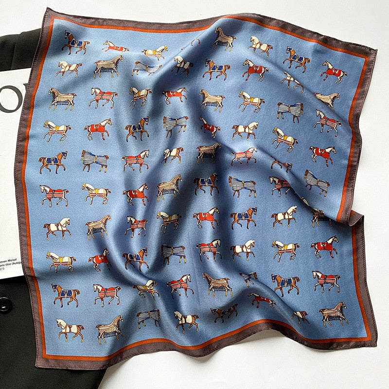 Lux Print Silk Square Scarf