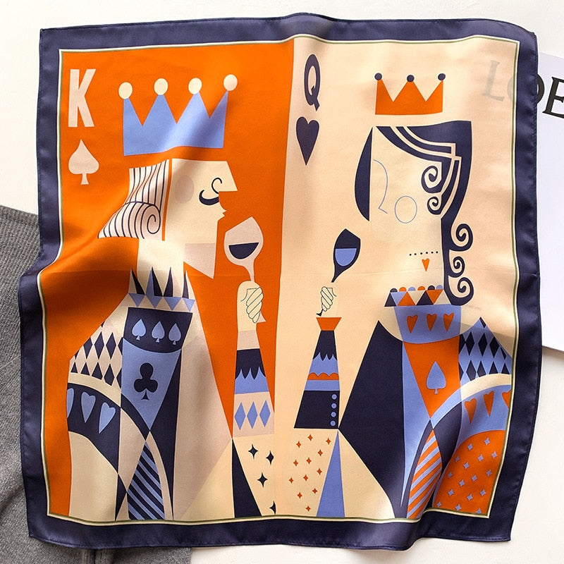 Lux Print Silk Square Scarf