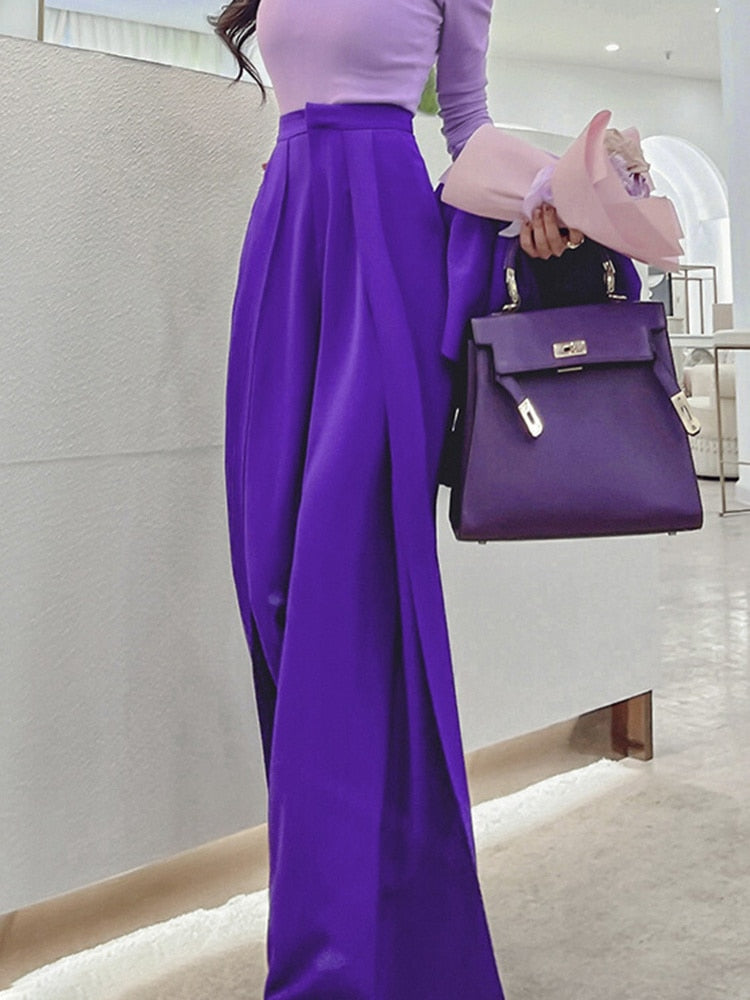 Women High Waist Loose Wide Leg Pants
