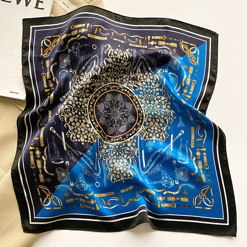 Lux Print Silk Square Scarf