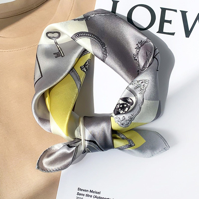 Lux Print Silk Square Scarf