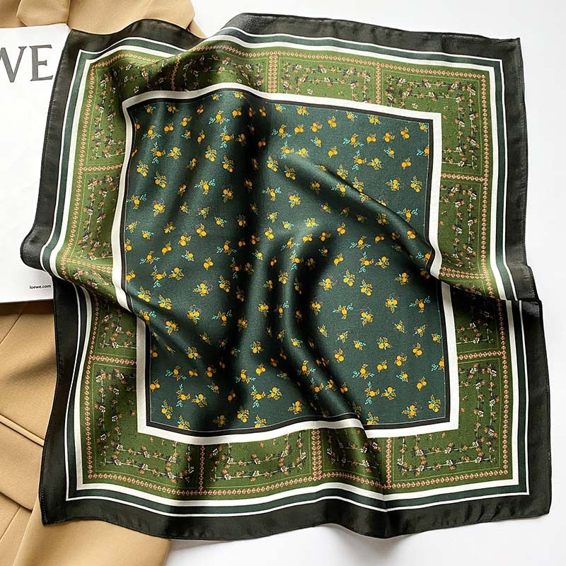 Lux Print Silk Square Scarf