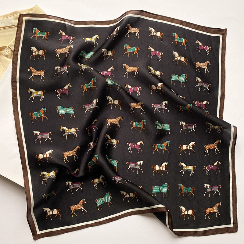 Lux Print Silk Square Scarf