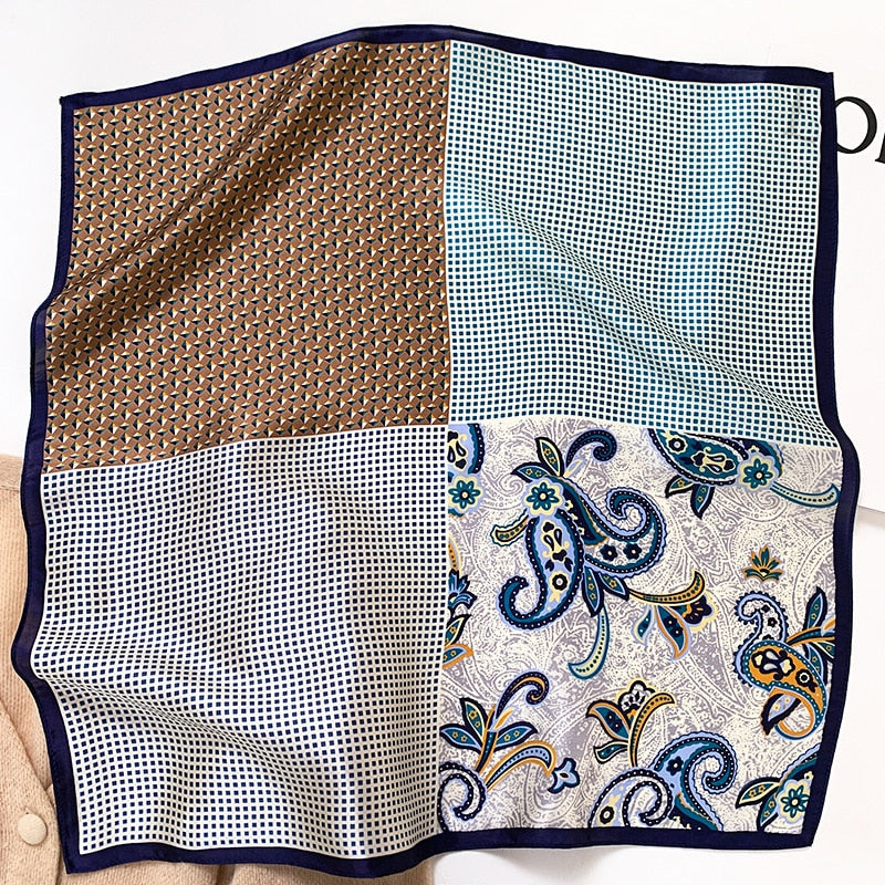 Lux Print Silk Square Scarf